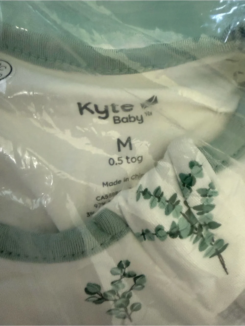 NWT Kyte BABY Eucalyptus Sleep Sack - Medium 0.5 TOG